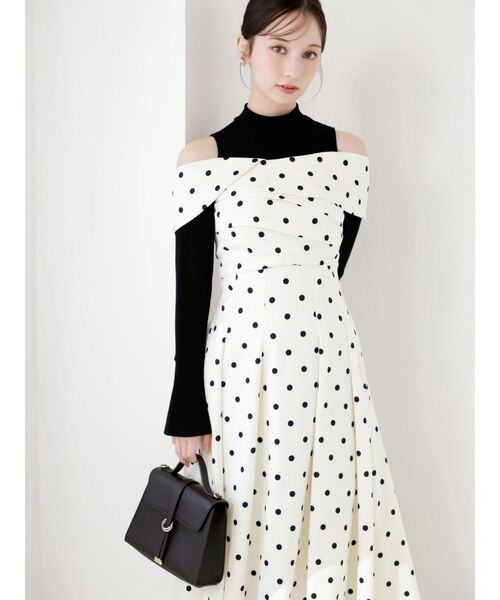 dazzlin（ダズリン）の「ビスチェオープンレイヤードワンピース（ワンピース・レディース・チャコールグレー/ブルー/その他1・SMALL/MEDIUM）」の6枚目の写真