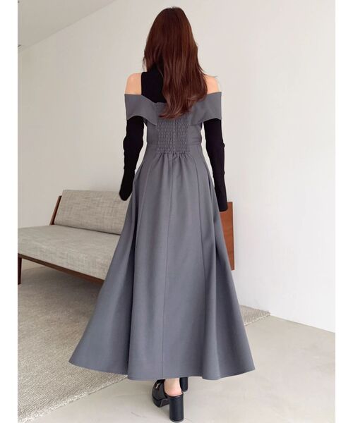 dazzlin（ダズリン）の「ビスチェオープンレイヤードワンピース（ワンピース・レディース・チャコールグレー/ブルー/その他1・SMALL/MEDIUM）」の11枚目の写真