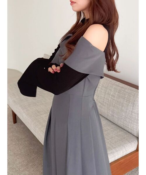 dazzlin（ダズリン）の「ビスチェオープンレイヤードワンピース（ワンピース・レディース・チャコールグレー/ブルー/その他1・SMALL/MEDIUM）」の15枚目の写真