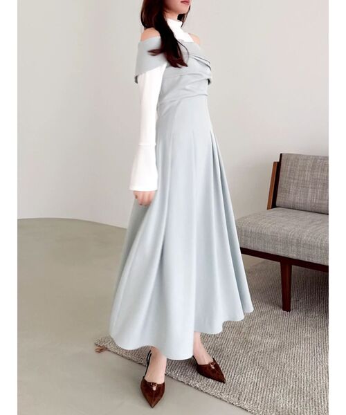 dazzlin（ダズリン）の「ビスチェオープンレイヤードワンピース（ワンピース・レディース・チャコールグレー/ブルー/その他1・SMALL/MEDIUM）」の17枚目の写真