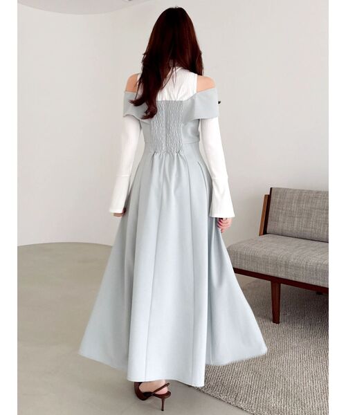 dazzlin（ダズリン）の「ビスチェオープンレイヤードワンピース（ワンピース・レディース・チャコールグレー/ブルー/その他1・SMALL/MEDIUM）」の18枚目の写真