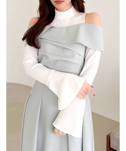 dazzlin（ダズリン）の「ビスチェオープンレイヤードワンピース（ワンピース・レディース・チャコールグレー/ブルー/その他1・SMALL/MEDIUM）」の20枚目の写真