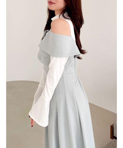 dazzlin（ダズリン）の「ビスチェオープンレイヤードワンピース（ワンピース・レディース・チャコールグレー/ブルー/その他1・SMALL/MEDIUM）」の21枚目の写真