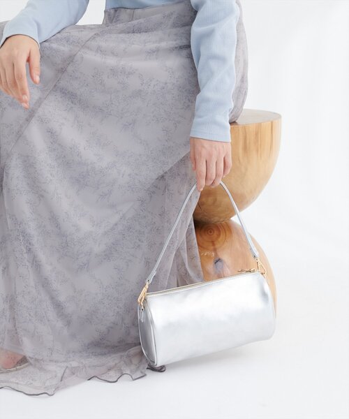 natural couture（ナチュラルクチュール）の「コロコロミニバッグ（ハンドバッグ・レディース・ブルー/シルバー/ブラック/ベージュ・FREE）」の5枚目の写真