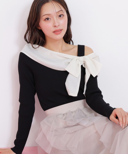 ◇アシメリボンニット（ニット/セーター）｜JILL by JILL STUART