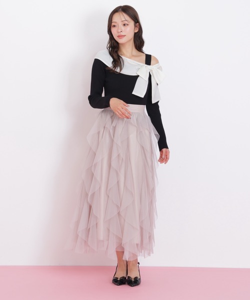 ◇アシメリボンニット（ニット/セーター）｜JILL by JILL STUART