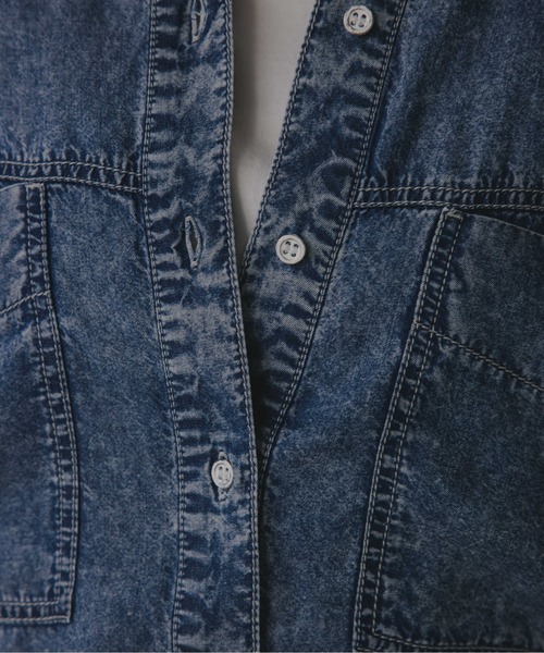 210nouve（トゥージュヌーブ）の「テンセル デニム オーバーサイズ シャツ（シャツ/ブラウス・レディース・ブルー/ブラック・FREE）」の19枚目の写真