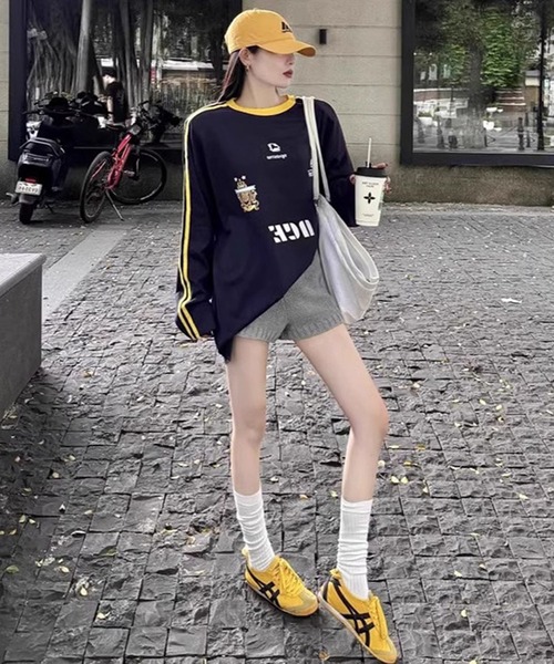 WEGO(ウィゴー)の「WEGO/ハイゲージニットショートパンツ(その他パンツ・レディース・ブラック/グレー/ダークグレー/ブラウン・FREE)」の9枚目の写真