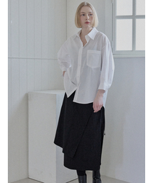 Round Sleeve Overfit Shirt - IVORY