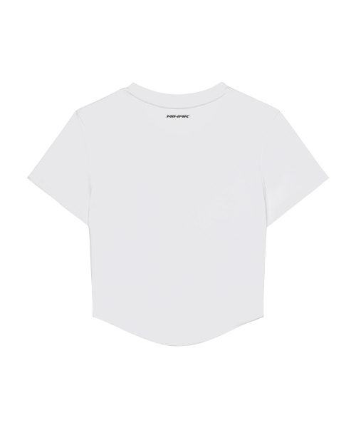 MIHAK(ミハク)の「エステティックアーチロゴクロップTシャツ(ホワイト)(Tシャツ/カットソー・レディース・その他・2/1)」の7枚目の写真