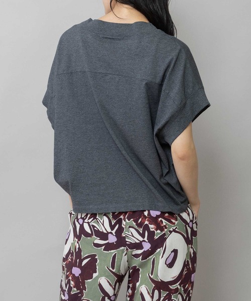 Munich（ミューニック）の「コットンジャージロゴプリントTシャツ（Tシャツ/カットソー・レディース・ホワイト/ブルーグレー/チャコールグレー・FREE）」の12枚目の写真