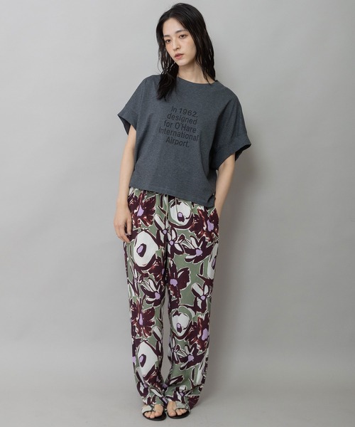 Munich（ミューニック）の「コットンジャージロゴプリントTシャツ（Tシャツ/カットソー・レディース・ホワイト/ブルーグレー/チャコールグレー・FREE）」の15枚目の写真