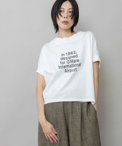 Munich（ミューニック）の「コットンジャージロゴプリントTシャツ（Tシャツ/カットソー・レディース・ホワイト/ブルーグレー/チャコールグレー・FREE）」の16枚目の写真