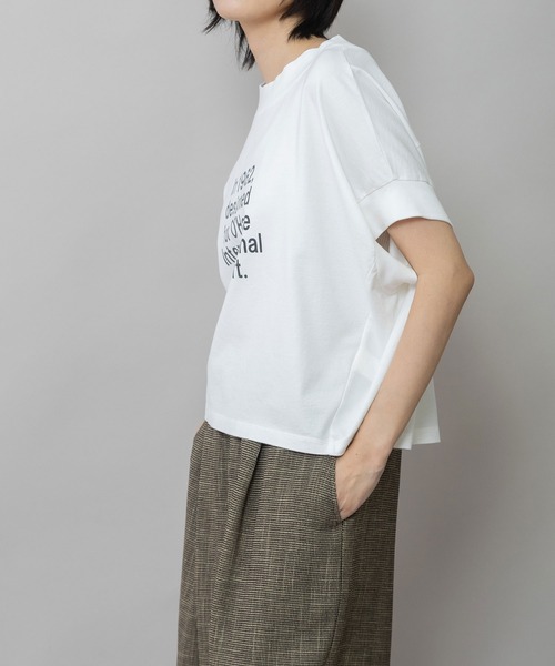 Munich（ミューニック）の「コットンジャージロゴプリントTシャツ（Tシャツ/カットソー・レディース・ホワイト/ブルーグレー/チャコールグレー・FREE）」の17枚目の写真