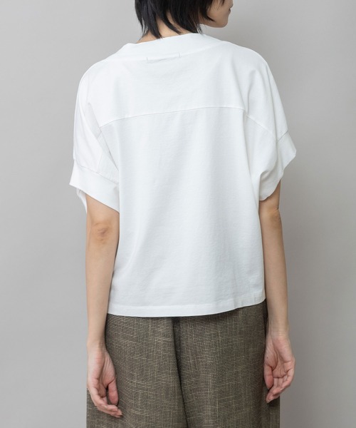 Munich（ミューニック）の「コットンジャージロゴプリントTシャツ（Tシャツ/カットソー・レディース・ホワイト/ブルーグレー/チャコールグレー・FREE）」の18枚目の写真