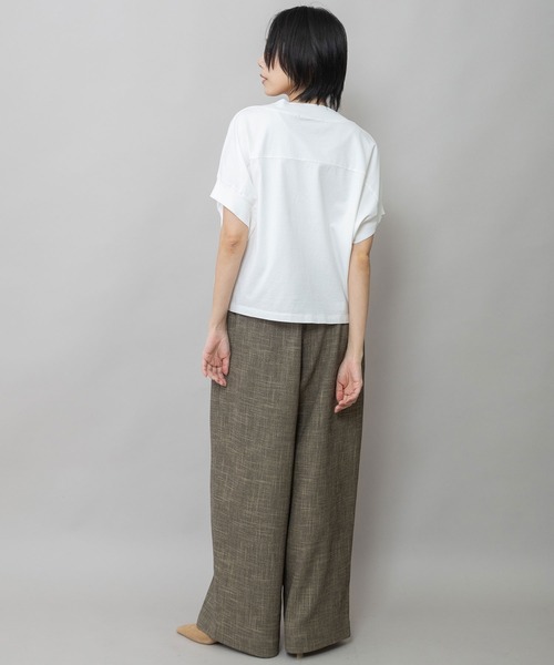 Munich（ミューニック）の「コットンジャージロゴプリントTシャツ（Tシャツ/カットソー・レディース・ホワイト/ブルーグレー/チャコールグレー・FREE）」の19枚目の写真