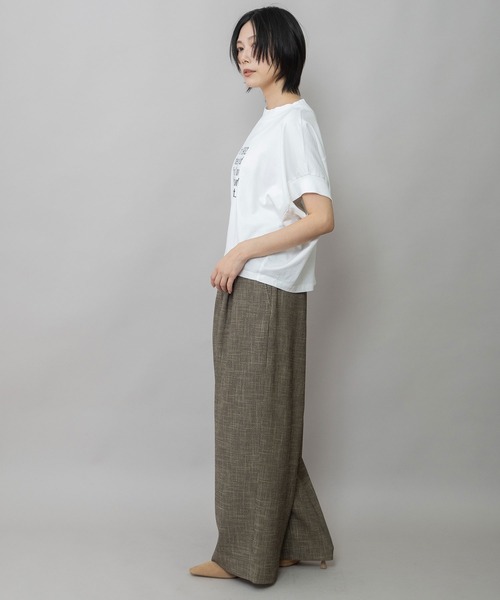 Munich（ミューニック）の「コットンジャージロゴプリントTシャツ（Tシャツ/カットソー・レディース・ホワイト/ブルーグレー/チャコールグレー・FREE）」の20枚目の写真