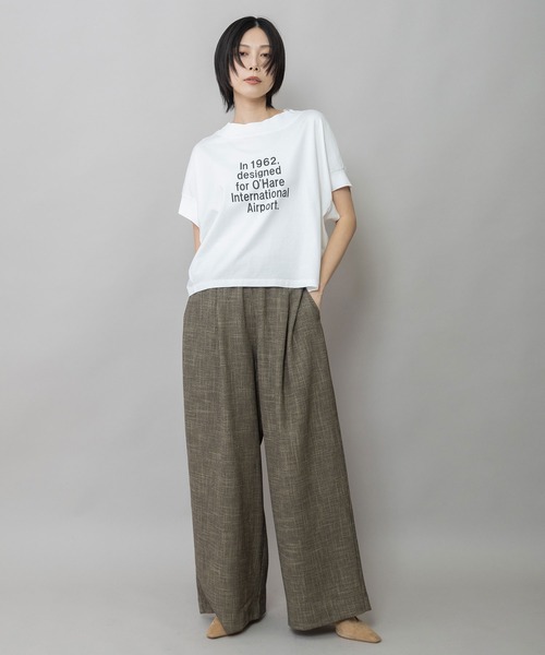 Munich（ミューニック）の「コットンジャージロゴプリントTシャツ（Tシャツ/カットソー・レディース・ホワイト/ブルーグレー/チャコールグレー・FREE）」の21枚目の写真