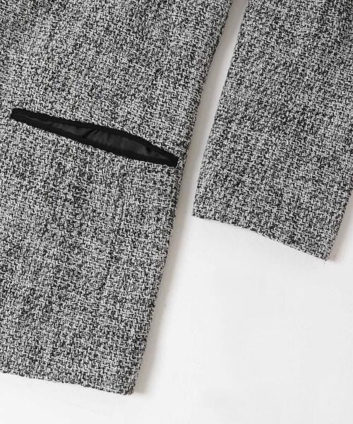 URBAN RESEARCH DOORS(アーバンリサーチドアーズ)の「ツィードVネックロングジャケット(スーツジャケット・レディース・ネイビー/ブラック系その他・FREE)」の11枚目の写真