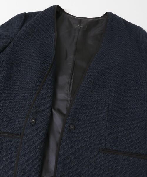 URBAN RESEARCH DOORS(アーバンリサーチドアーズ)の「ツィードVネックロングジャケット(スーツジャケット・レディース・ネイビー/ブラック系その他・FREE)」の20枚目の写真