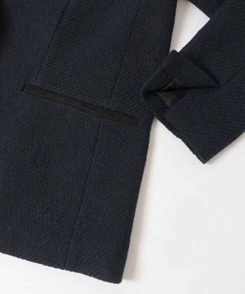 URBAN RESEARCH DOORS(アーバンリサーチドアーズ)の「ツィードVネックロングジャケット(スーツジャケット・レディース・ネイビー/ブラック系その他・FREE)」の21枚目の写真