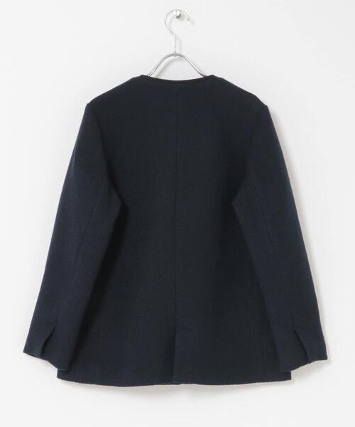 URBAN RESEARCH DOORS(アーバンリサーチドアーズ)の「ツィードVネックロングジャケット(スーツジャケット・レディース・ネイビー/ブラック系その他・FREE)」の22枚目の写真