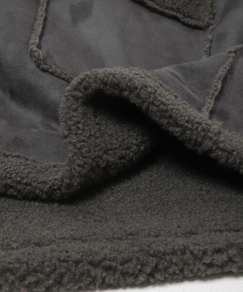 SENSE OF PLACE by URBAN RESEARCH（センスオブプレイスバイアーバンリサーチ）の「フェイクムートンスタンドジャケット（ムートンコート・レディース・ブラウン/アイボリー/チャコールグレー・ONE）」の19枚目の写真