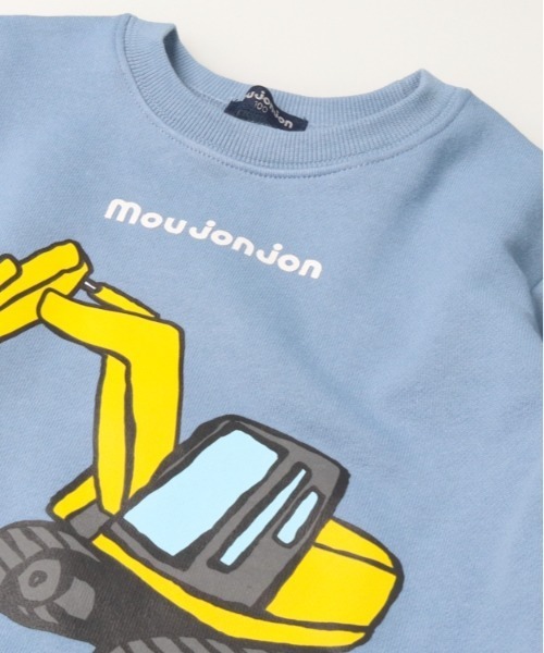 Moujonjon（ムージョンジョン）の「【WEB限定】働く車裏毛トレーナー（スウェット・キッズ・ブルー/スミクロ・90/95/100/110/120）」の3枚目の写真