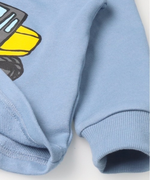 Moujonjon（ムージョンジョン）の「【WEB限定】働く車裏毛トレーナー（スウェット・キッズ・ブルー/スミクロ・90/95/100/110/120）」の4枚目の写真