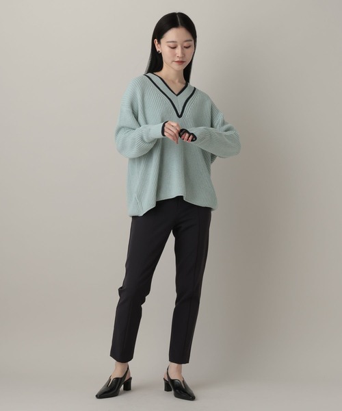 A part by（アパートバイ）の「ニジュウオリストレッチパンツ（その他パンツ・レディース・チャコールグレー/ブラック・MEDIUM/SMALL）」の3枚目の写真