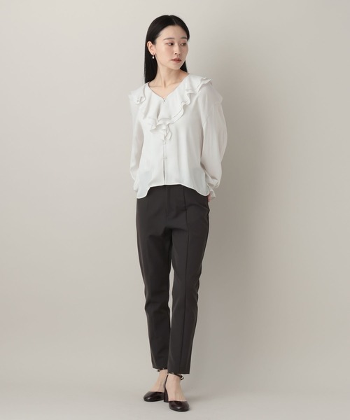 A part by（アパートバイ）の「ニジュウオリストレッチパンツ（その他パンツ・レディース・チャコールグレー/ブラック・MEDIUM/SMALL）」の9枚目の写真