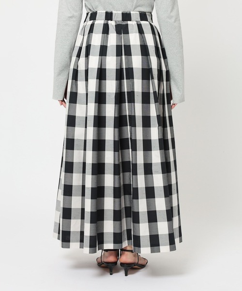 BABYLONE(バビロン)の「チェックシャンタンスカート(スカート・レディース・ブラック・34inch/36inch)」の11枚目の写真