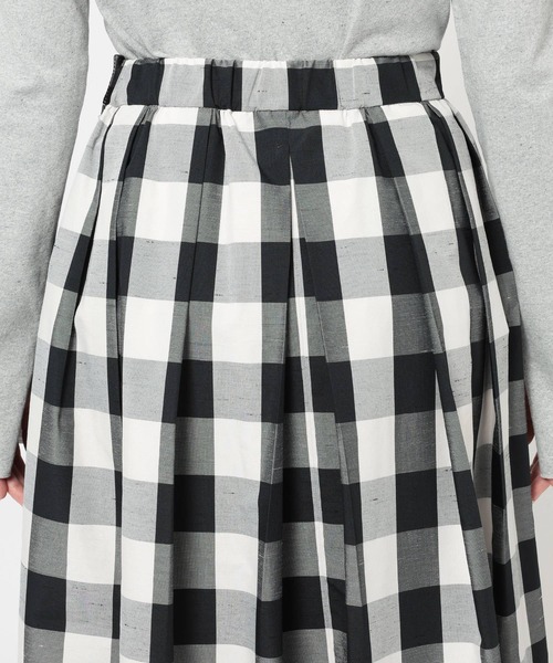 BABYLONE(バビロン)の「チェックシャンタンスカート(スカート・レディース・ブラック・34inch/36inch)」の12枚目の写真