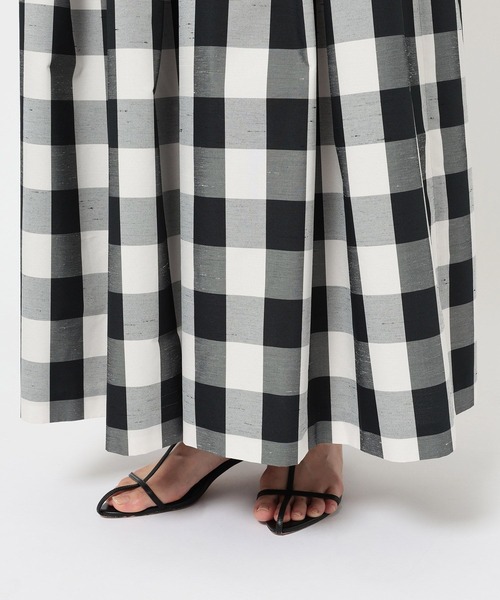 BABYLONE(バビロン)の「チェックシャンタンスカート(スカート・レディース・ブラック・34inch/36inch)」の15枚目の写真