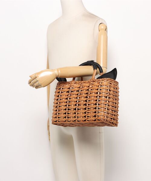 The Bagmati(ザバグマティ)の「【The Bagmati/ザバグマティ】レザーハンドル スクエア かごバッグ(かごバッグ・レディース・ベージュ×ブラック/ナチュラル・FREE)」の10枚目の写真