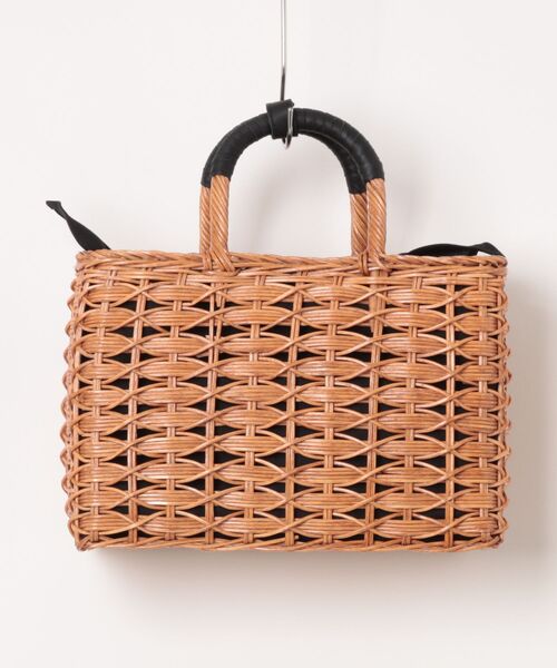 The Bagmati(ザバグマティ)の「【The Bagmati/ザバグマティ】レザーハンドル スクエア かごバッグ(かごバッグ・レディース・ベージュ×ブラック/ナチュラル・FREE)」の19枚目の写真