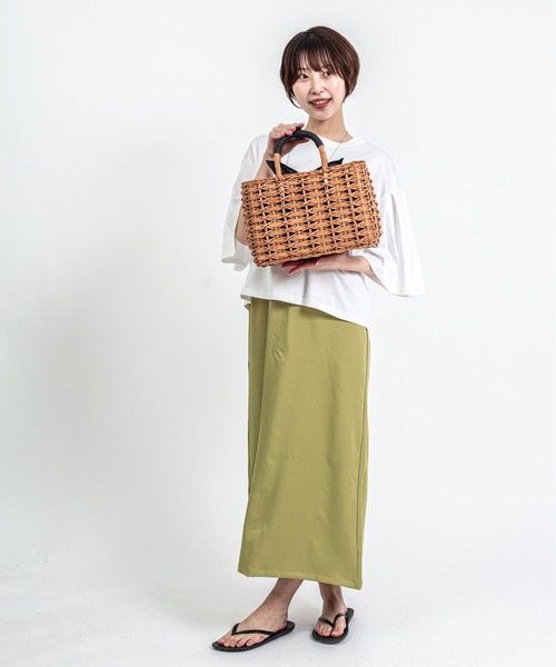 The Bagmati(ザバグマティ)の「【The Bagmati/ザバグマティ】レザーハンドル スクエア かごバッグ(かごバッグ・レディース・ベージュ×ブラック/ナチュラル・FREE)」の18枚目の写真