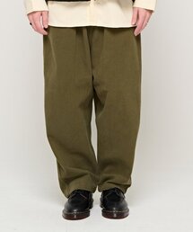 CBベーシック裏起毛ワイドバンディングパンツ(カーキ)