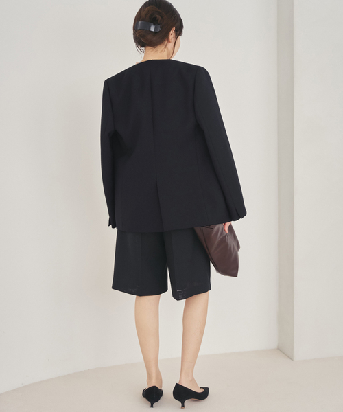 plage（プラージュ）の「Collarless ジャケット（ノーカラージャケット・レディース・ホワイト/ブラック・36/38）」の10枚目の写真