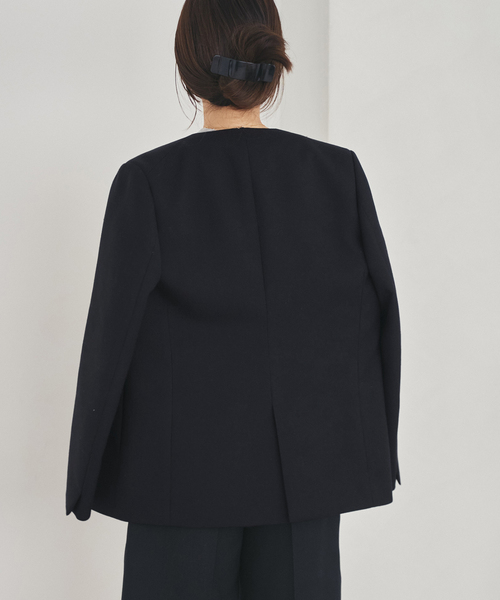 plage（プラージュ）の「Collarless ジャケット（ノーカラージャケット・レディース・ホワイト/ブラック・36/38）」の14枚目の写真