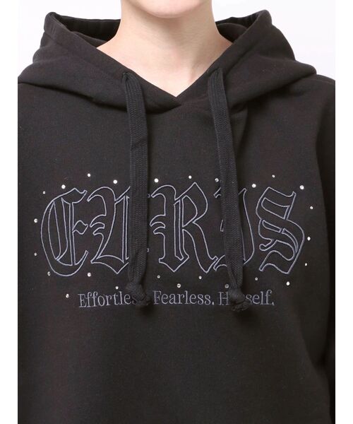 EVRIS（エヴリス）の「EVRISロゴオーバーサイズフーディー（スウェット・レディース・グレー/ホワイト/ブラック・FREE）」の21枚目の写真