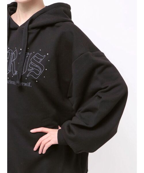 EVRIS（エヴリス）の「EVRISロゴオーバーサイズフーディー（スウェット・レディース・グレー/ホワイト/ブラック・FREE）」の22枚目の写真