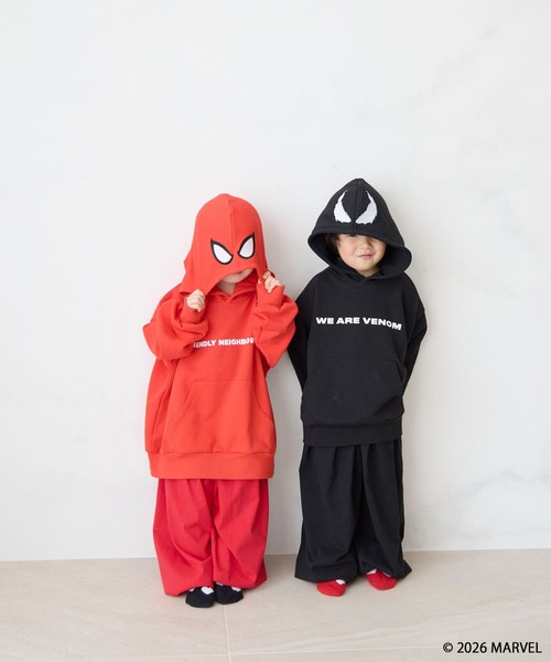 LOWRYS FARM(ローリーズファーム)の「MARVEL/ウラケフーディ 639647(パーカー・キッズ・レッド/ブラック/オフホワイト・130cm/110cm/150cm)」の5枚目の写真