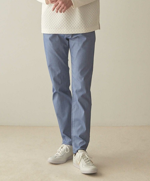 UNION STATION(ユニオンステーション)の「ハイパーストレッチヘリンボンパンツ<スーパーストレッチ・ハンドウォッシャブル>(その他パンツ・メンズ・サックスブルー/ライトグレー/ホワイト/ブラック/ネイビー/ベージュ/チャコールグレー・LL/M/S/L)」の7枚目の写真