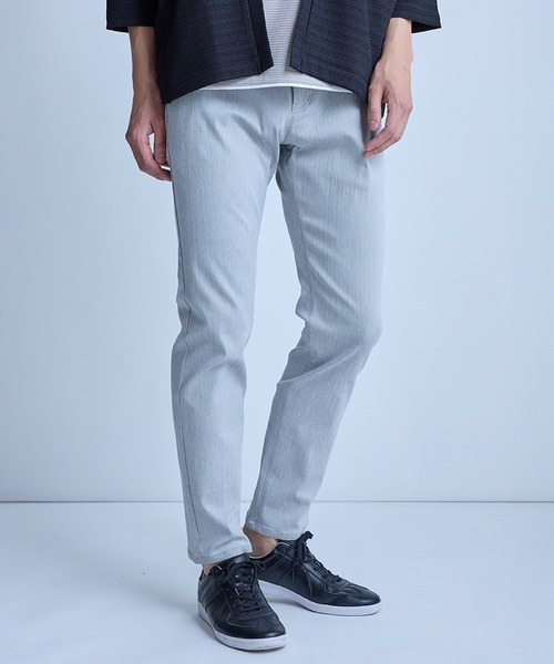 UNION STATION(ユニオンステーション)の「ハイパーストレッチヘリンボンパンツ<スーパーストレッチ・ハンドウォッシャブル>(その他パンツ・メンズ・サックスブルー/ライトグレー/ホワイト/ブラック/ネイビー/ベージュ/チャコールグレー・LL/M/S/L)」の4枚目の写真