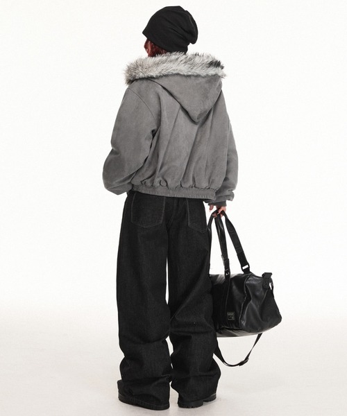 mushwear(マッシュウェア)の「フェイクファーフーデッドボリュームブルゾン(ブルゾン・メンズ・グレー・X-LARGE/LARGE/MEDIUM)」の6枚目の写真