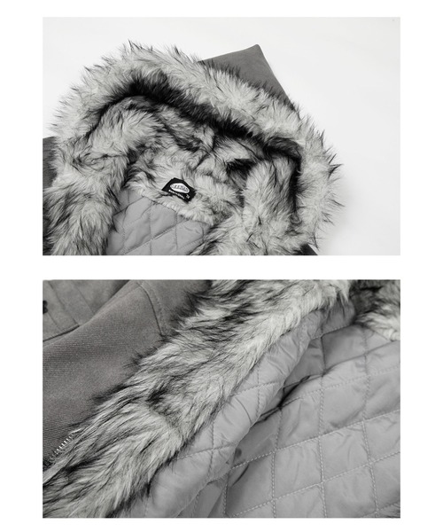 mushwear(マッシュウェア)の「フェイクファーフーデッドボリュームブルゾン(ブルゾン・メンズ・グレー・X-LARGE/LARGE/MEDIUM)」の9枚目の写真