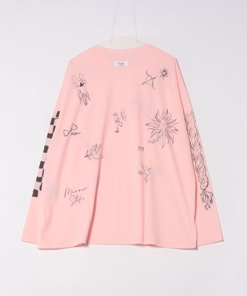 MIRROR STOKE(ミラーストーク)の「≪WEB限定≫【新色追加】TATOO PRINT LONG SLEEVE TEE/タトゥープリントロングスリーブティー(Tシャツ/カットソー・レディース・ピンク/オフホワイト/杢グレー・MEDIUM)」の4枚目の写真