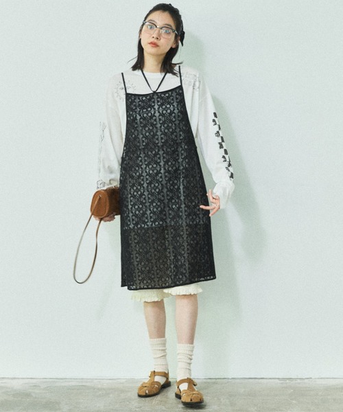 MIRROR STOKE(ミラーストーク)の「≪WEB限定≫【新色追加】TATOO PRINT LONG SLEEVE TEE/タトゥープリントロングスリーブティー(Tシャツ/カットソー・レディース・ピンク/オフホワイト/杢グレー・MEDIUM)」の18枚目の写真