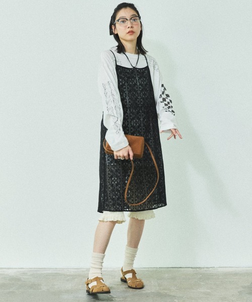 MIRROR STOKE(ミラーストーク)の「≪WEB限定≫【新色追加】TATOO PRINT LONG SLEEVE TEE/タトゥープリントロングスリーブティー(Tシャツ/カットソー・レディース・ピンク/オフホワイト/杢グレー・MEDIUM)」の19枚目の写真